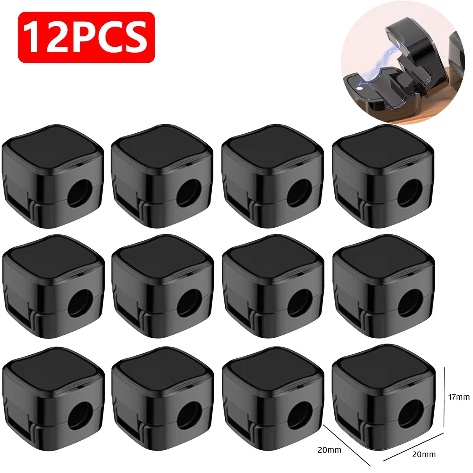 3-12 Pcs/Set Magnetic Cable Clips