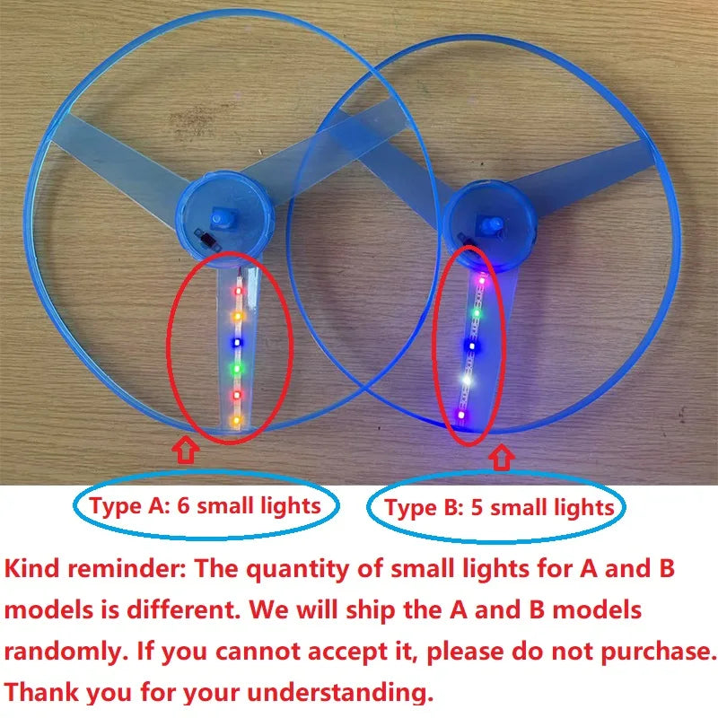 LED Helicopter Propeller with Pull String