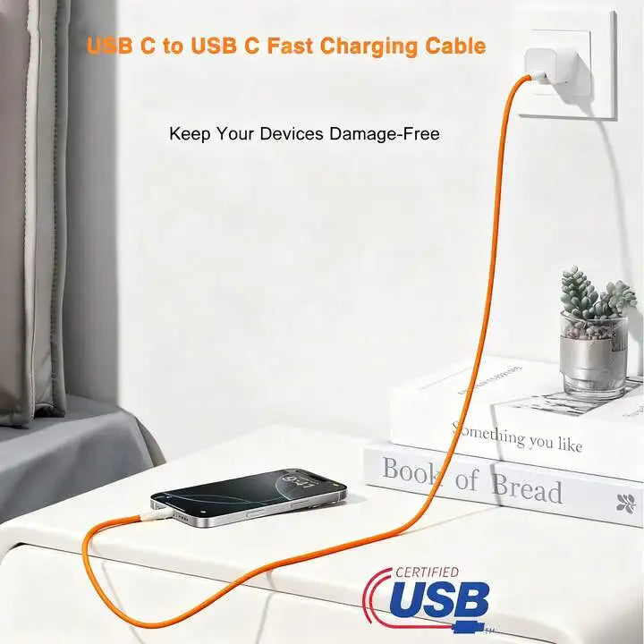 Fast Charging Nylon Braided, Data Cable (3.3/6.6/1 ft)